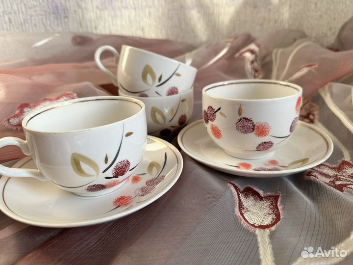 Чайные чашки с блюдцами СССР