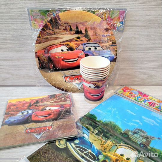 Одноразовая посуда Тачки набор Маквин тарелки 6шт