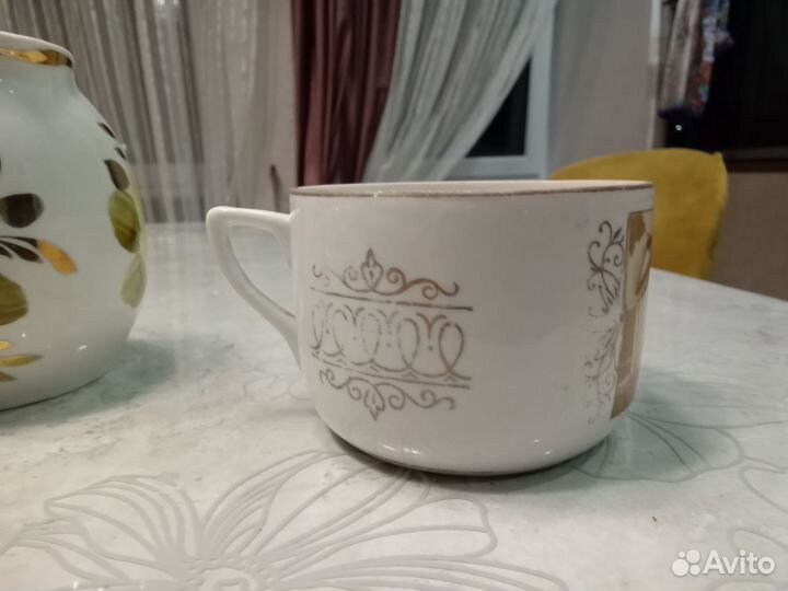 Молочник СССР и чашка