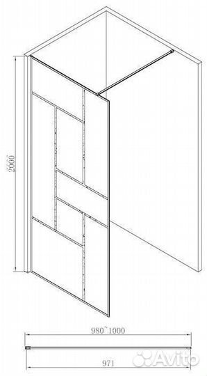 Душевая перегородка abber Immer Offen (AG63100B)