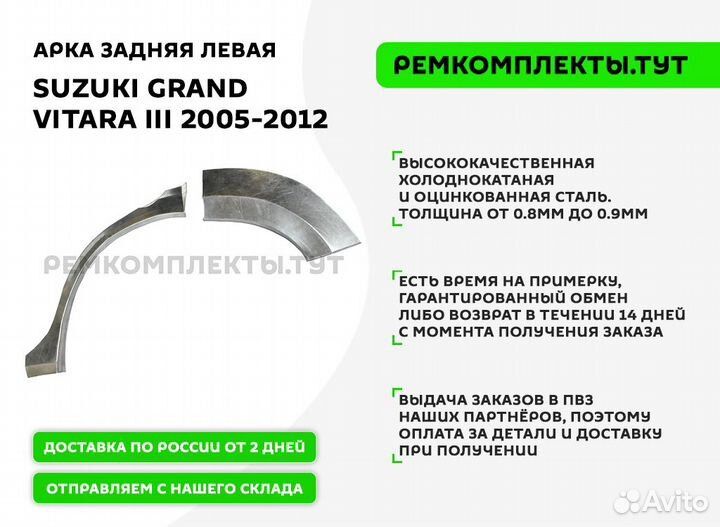 Арка задняя Suzuki Grand Vitara 3 левая