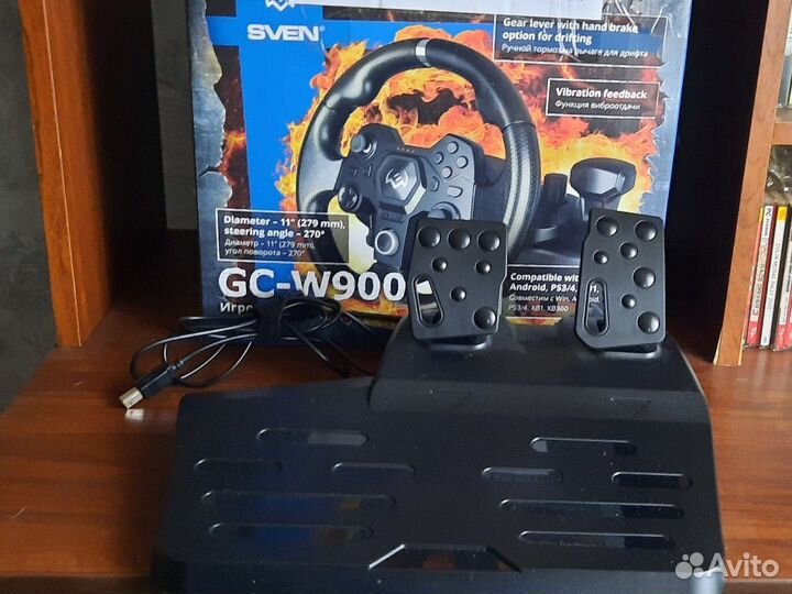 Sony PS3 slim 31игра + Руль Sven GC-w900