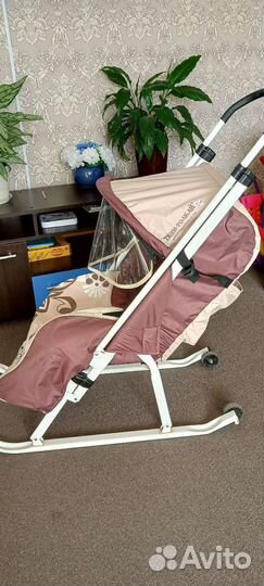 Детские санки с колесиками