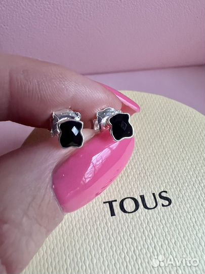 Серьги Tous Mini Onix с ониксом 0,4 см