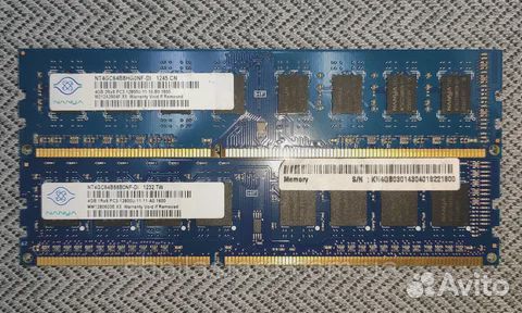 Озу DDR3 8Gb (2x4Gb) 1600MHz Nanya