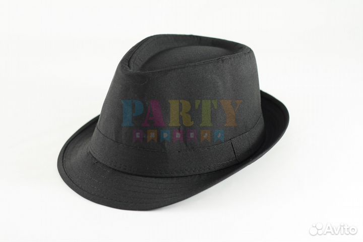 Карнавальная шляпа черная гангстерская