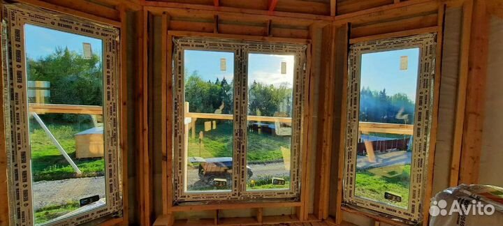 Готовые окна/Окна в пол/Панорамные окна/Москитная