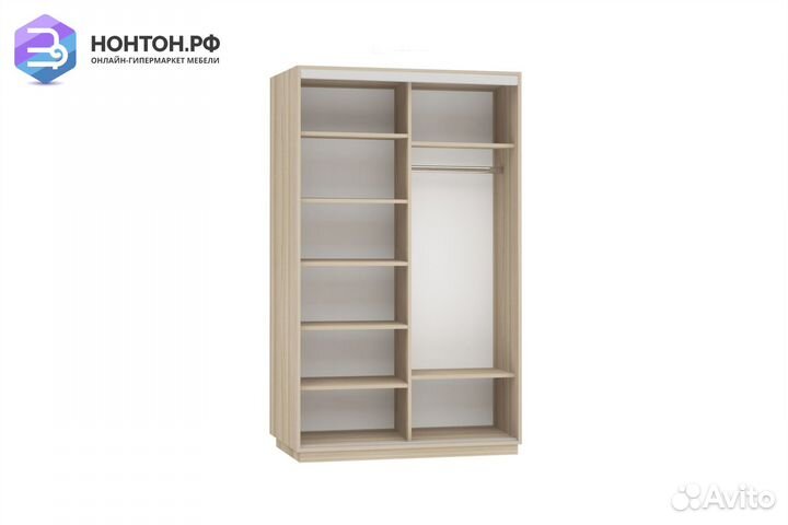 Шкаф-купе Нонтон 2-дверный с зеркалом дуб сонома