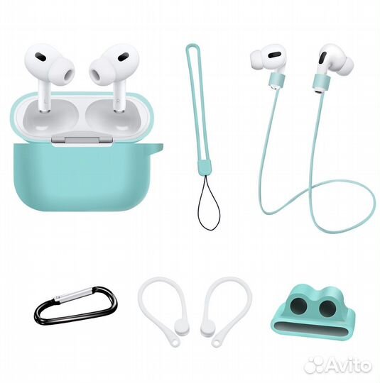 Чехол для airpods pro 2 7в1. Набор аксессуаров