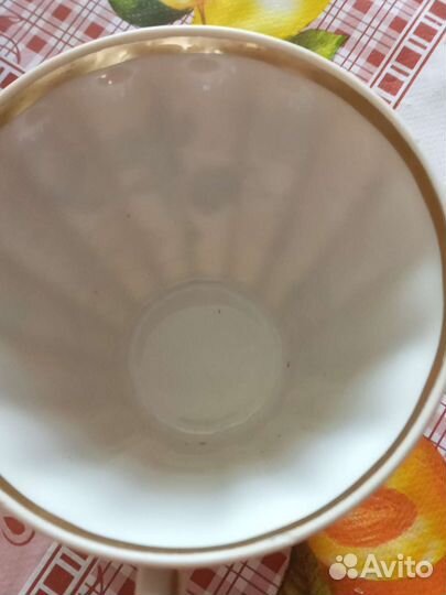 Чашка с блюдцем лфз костяной фарфор