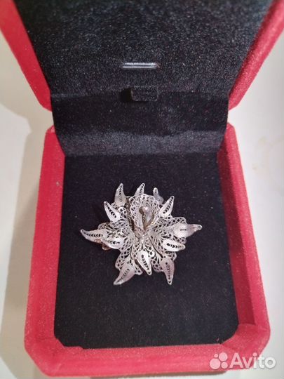 Брошь серебро 925