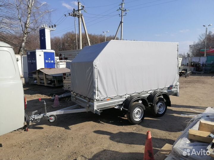 Прицеп с тентом аэро 150 см.Немецкие комплектующие