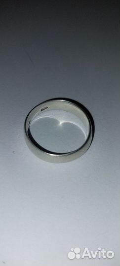 Серебряное обручальное кольцо 875 проба