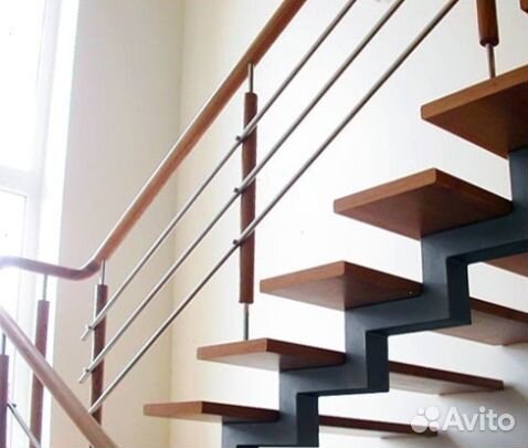 Сварной Каркас Г-образной Лестницы в Дом