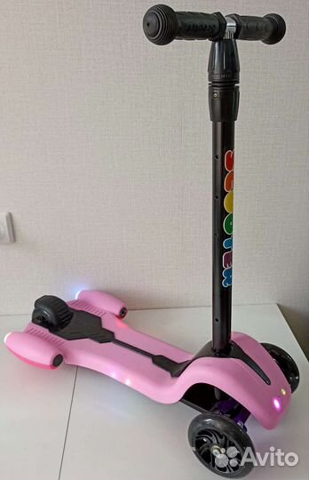 Самокат усиленный ракета (подсветка,музыка)