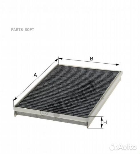 Hengst filter E2913LC Фильтр салона угольный