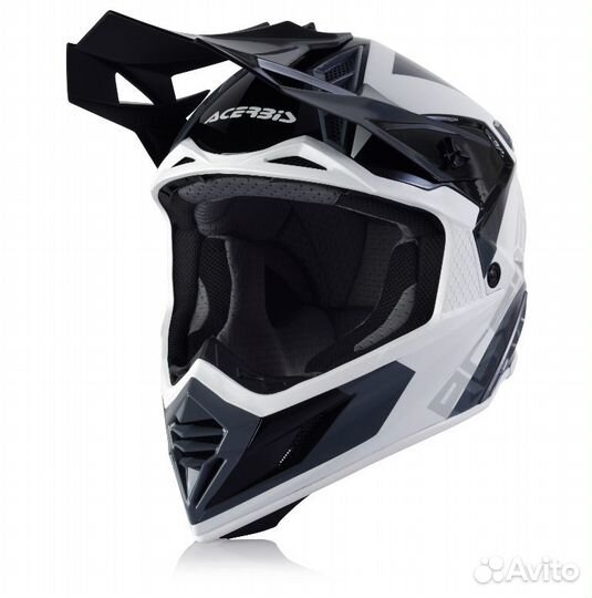 Мотошлем Acerbis X-track White/Black Glossy 2023