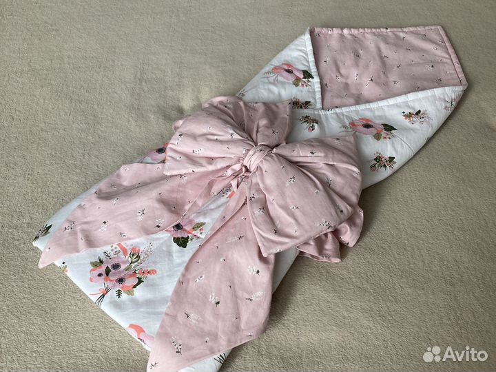 Конверт одеяло на выписку весна лето для девочки