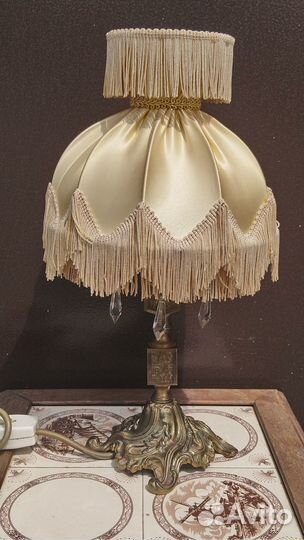Лампа настольная бронза винтаж Бельгия