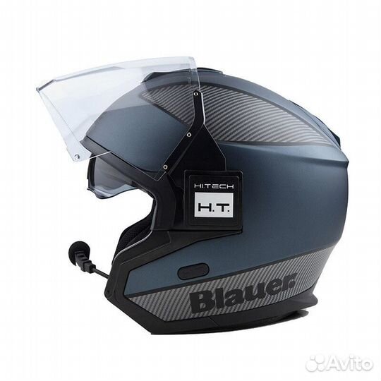 Blauer Solo Btr Мотошлем Blue Carbon Черный