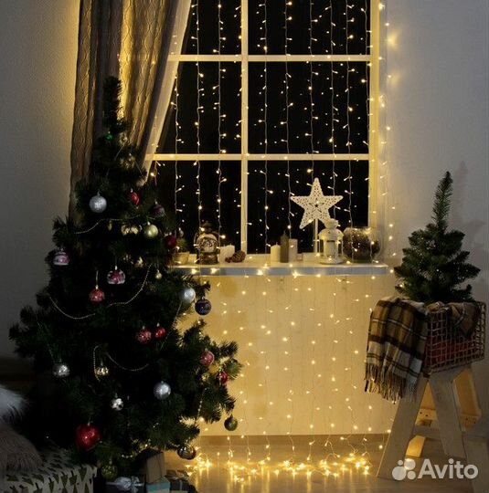 Гирлянда Занавес Premium, гирлянда Дождь Premium