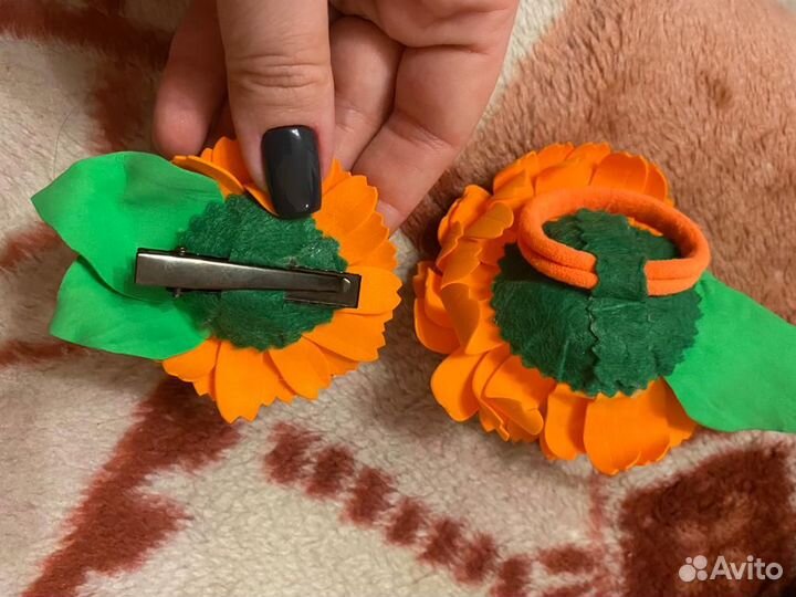 Резинка и заколка ручной работы