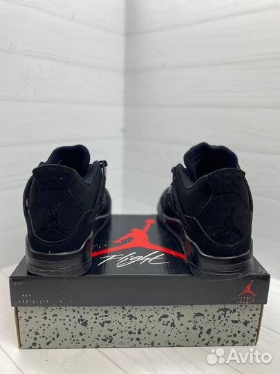Кроссовки nike air jordan 4 retro black cat