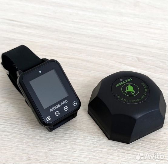 Кнопка вызова официанта модель Бургер и часы Элит