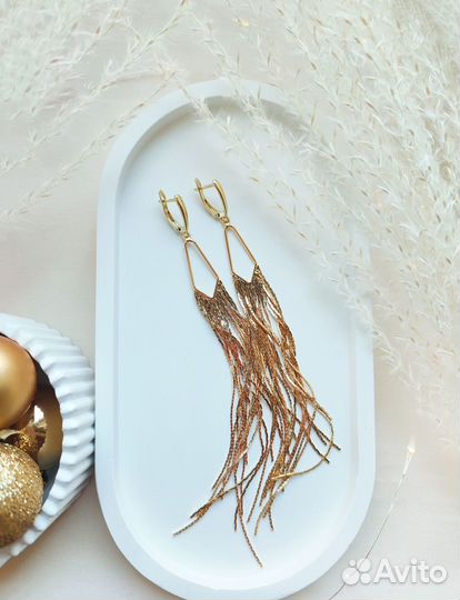 Серьги праздничные на новый год, в клуб