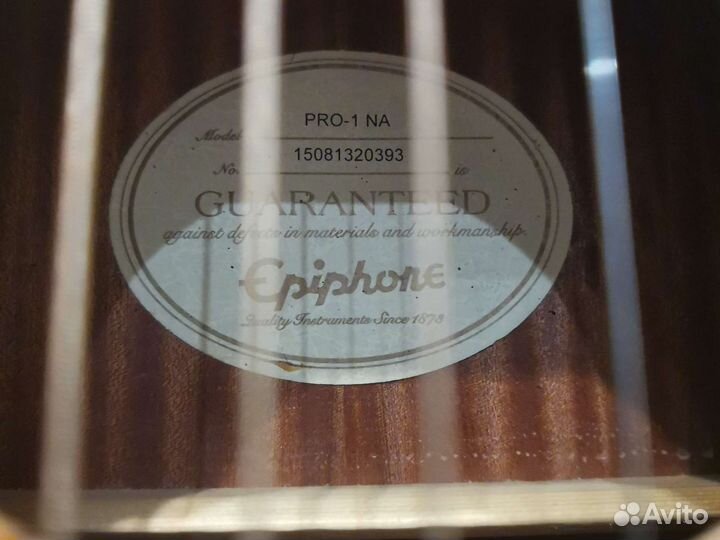 Акустическая гитара Epifone pro-1 na