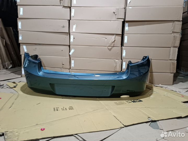 Бампер задний Лада гранта цвет серо - синий 497
