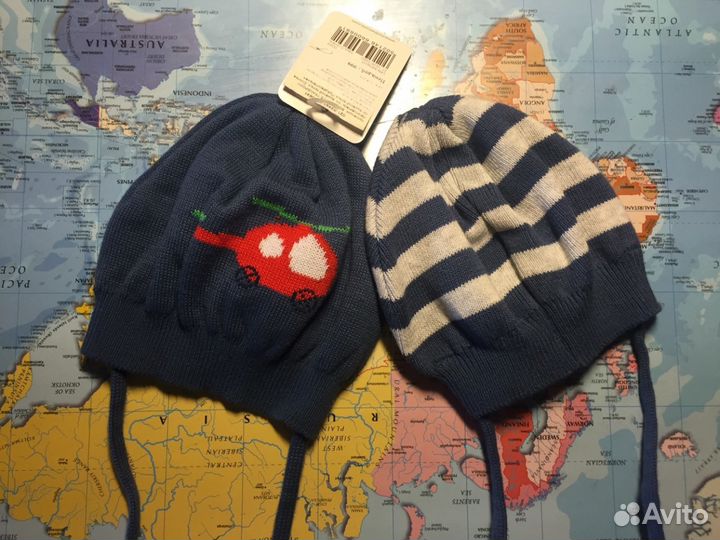 Шапочки mothercare новые на осень и весну