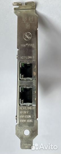 Сетевая карта Intel, 2 порта, 1 Гбит/с