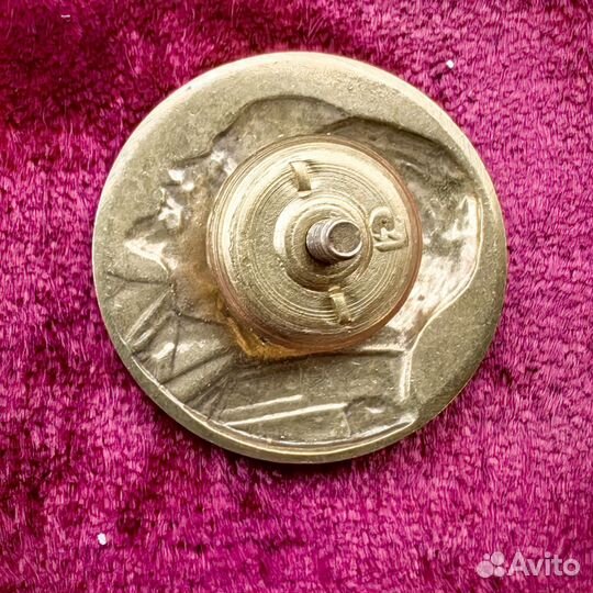 Значок Ленин и Сталин тяжелый на винте