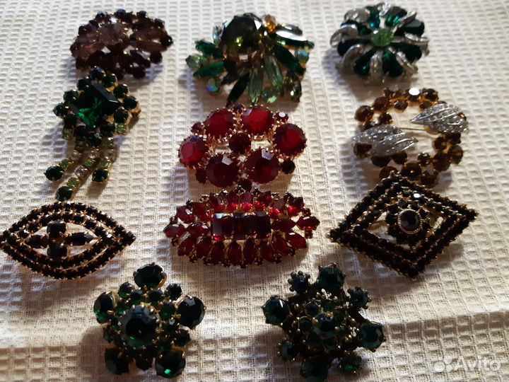 Брошь винтажная чехия