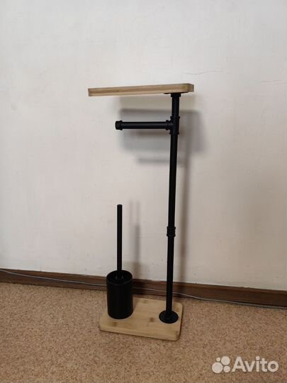 Стойка для туалета с ёршиком и полкой новая