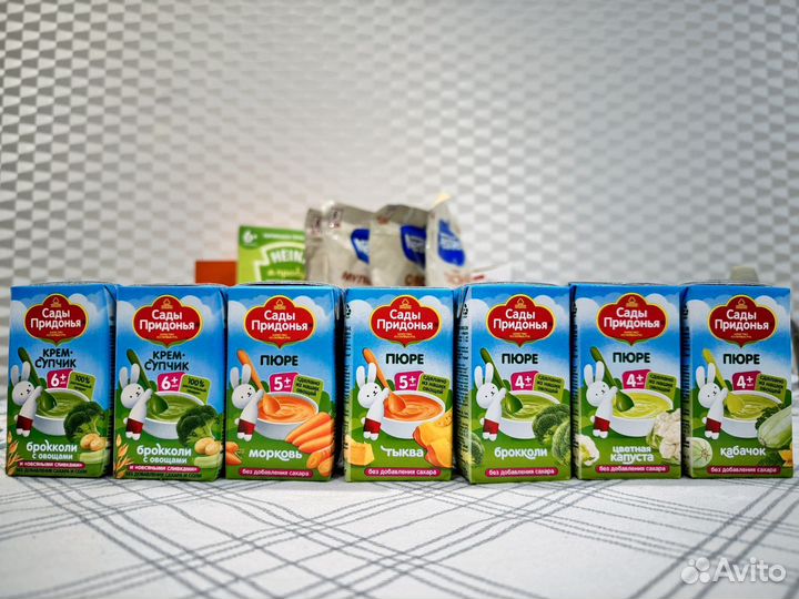 Детские каши Nestle, Heinz. Сады Придонья пюре