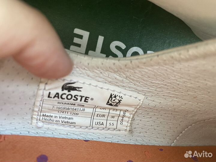 Кроссовки кеды Lacoste 36 размер