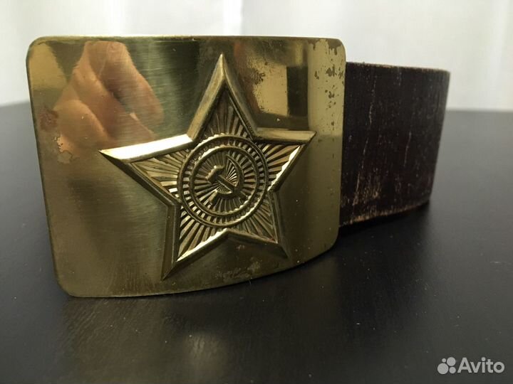 Ремень солдатский кожаный СССР
