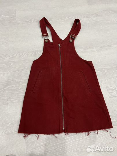 Джинсовый сарафан pull and bear