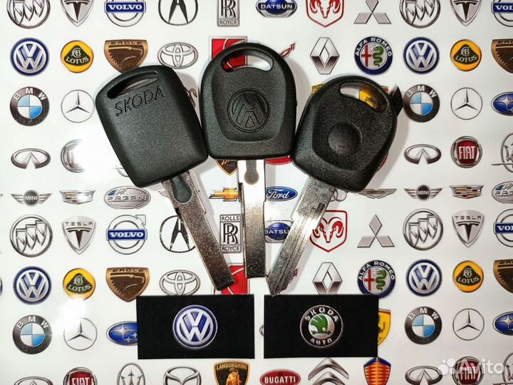 Ключ + чип Skoda / Volkswagen с работой