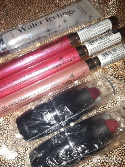 Новая косметика пакетом (помады и блески для губ)