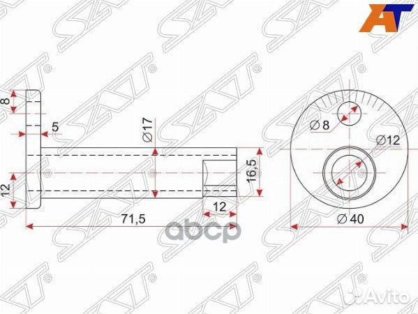 Эксцентрик нижнего рычага toyota caldina/camry