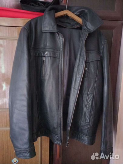 Кожаная мужская куртка