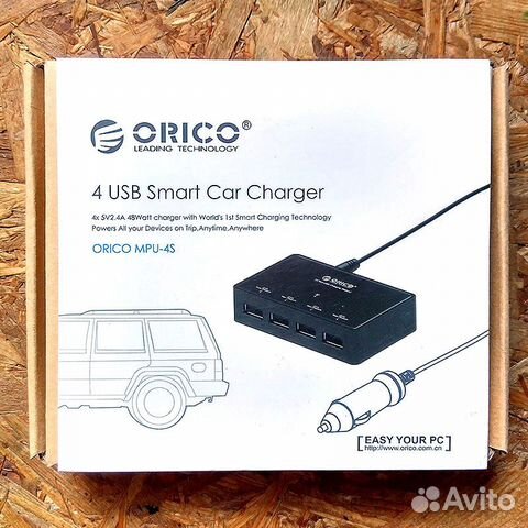 Автомобильное зарядное USB устройство Orico MPU-4S