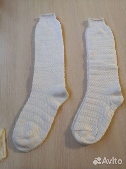 Гольфы белые для девочки, хлопок, новые