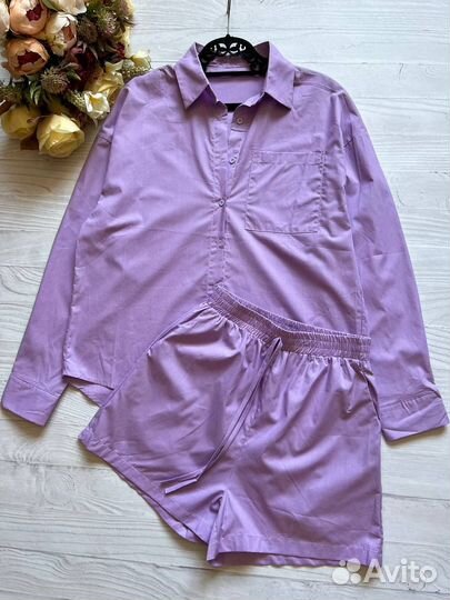 Женский хлопковый костюм