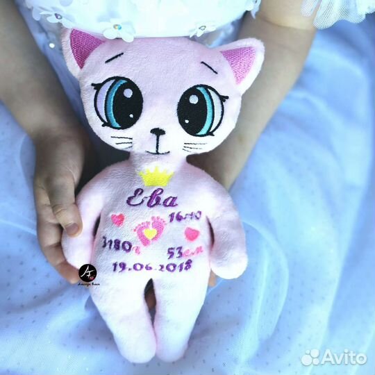 Мягкая игрушка Кот Котик Котенок с метрикой