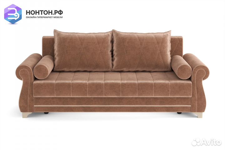 Диван книжка Порто М велюр светло-коричневый