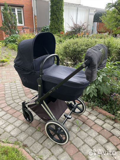 Коляска cybex priam lux midnight blue-navy 2 в 1